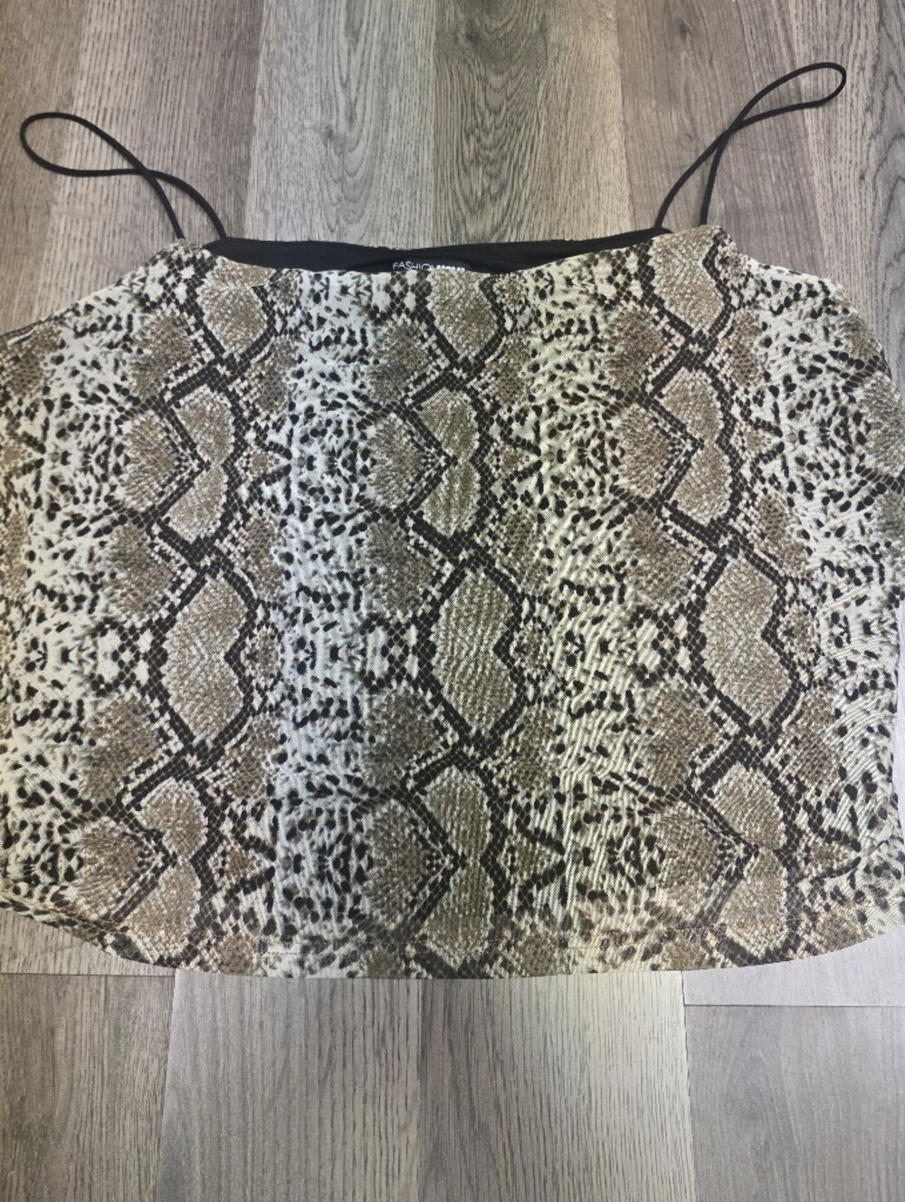 Women’s Animal Print Top - Brown Snake Pattern